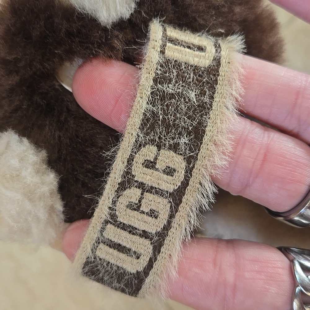 UGG Plush "Fluff Yeah" Sheepskin Lion Unisex Slide/Strap Sandal Shoes - Picture 2 of 8